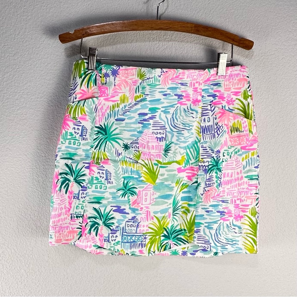 Lilly Pulitzer Becki Skort Private Island Tropical Print Sz 12
